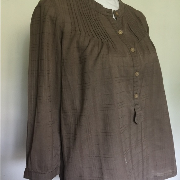Gap Women’s Dark Tan Boho Peasant Top Blouse Sz XS - Picture 3 of 4